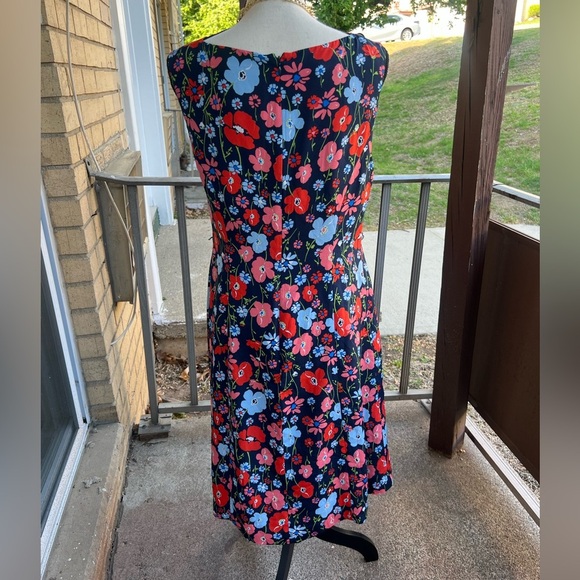 Jones New York Floral Dress - Red and Blue - Picture 5 of 9